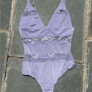 Rowen Soft Purple Lace Bodysuit
